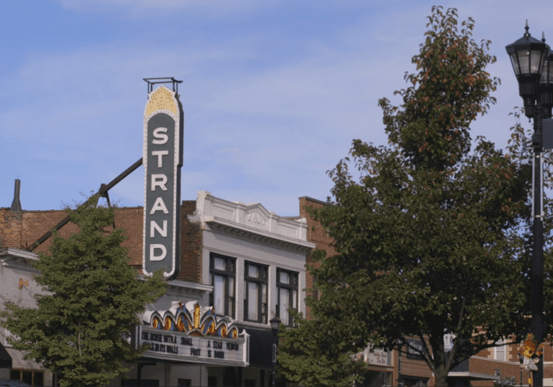 The main street of Sturgis, with the Strand movie theater